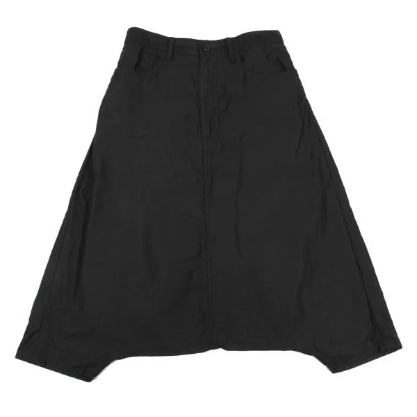 JUNYA WATANABE COMME des GARCONS Cotton Linen Dropped Crotch Pants Black XS K-154174_001