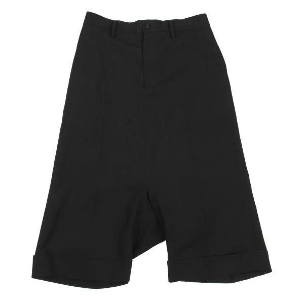 JUNYA WATANABE COMME des GARCONS Poly Wool Dropped Crotch Pants Black XS K-154175_001