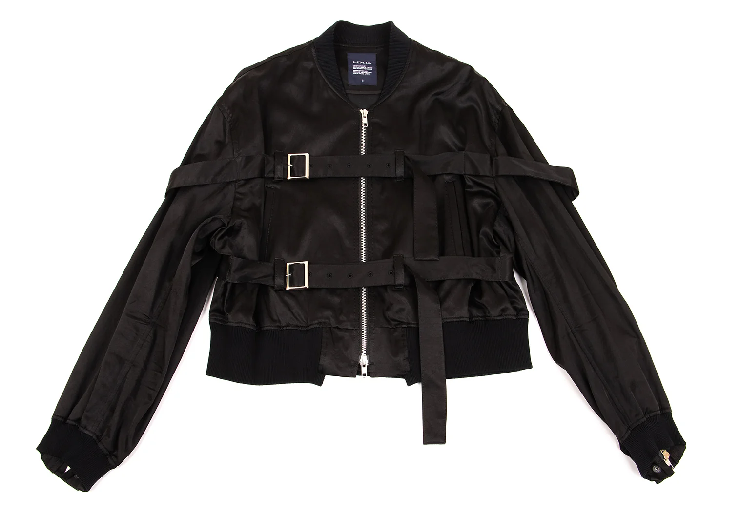 LIMI feu Belt Design Double Zip Blouson Black 2 | PLAYFUL
