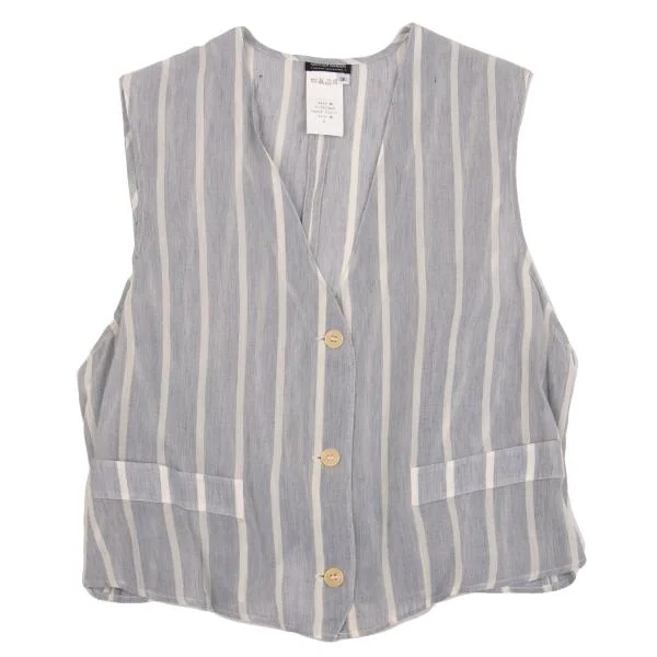 GIORGIO ARMANI Silk Linen Striped Vest K-154208_002