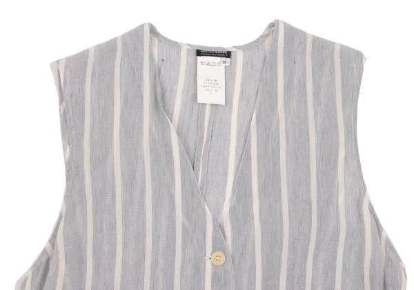 GIORGIO ARMANI Silk Linen Striped Vest K-154208_003