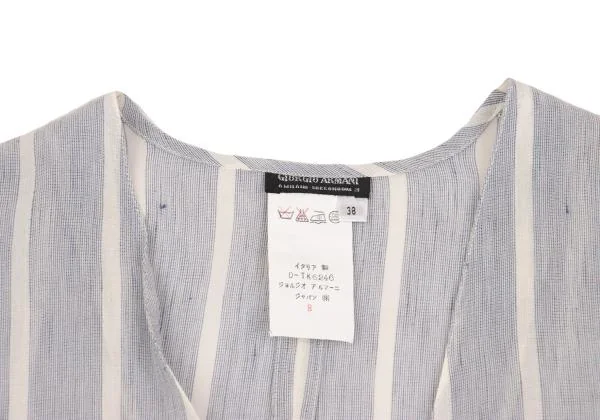 GIORGIO ARMANI Silk Linen Striped Vest K-154208_004