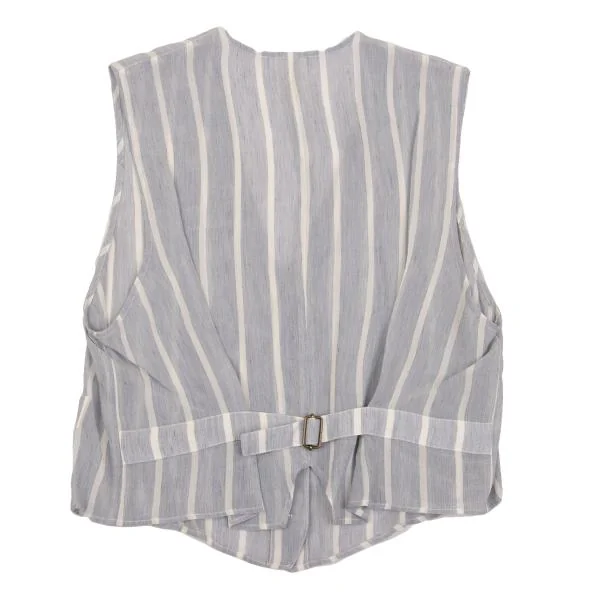 GIORGIO ARMANI Silk Linen Striped Vest K-154208_010
