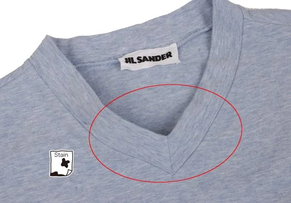 JIL SANDER Cotton Stretch V Neck T Shirt K-154215_004