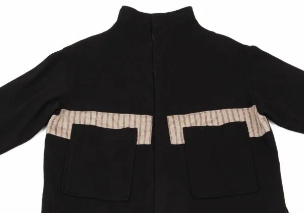 pour deux Cotton Stripe Switching Design Snap Jacket K-154229_002