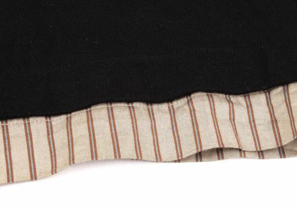 pour deux Cotton Stripe Switching Design Snap Jacket K-154229_009