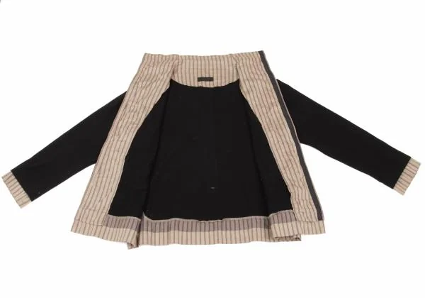 pour deux Cotton Stripe Switching Design Snap Jacket K-154229_012