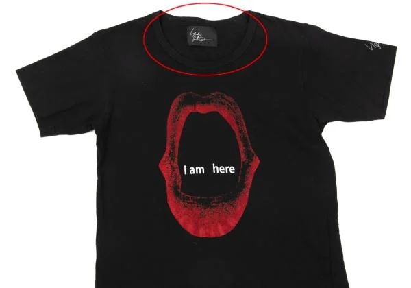 Yohji Yamamoto FEMME Rip Flocky Printed T Shirt K-154239_002