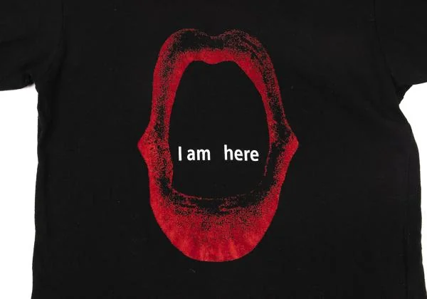 Yohji Yamamoto FEMME Rip Flocky Printed T Shirt K-154239_007