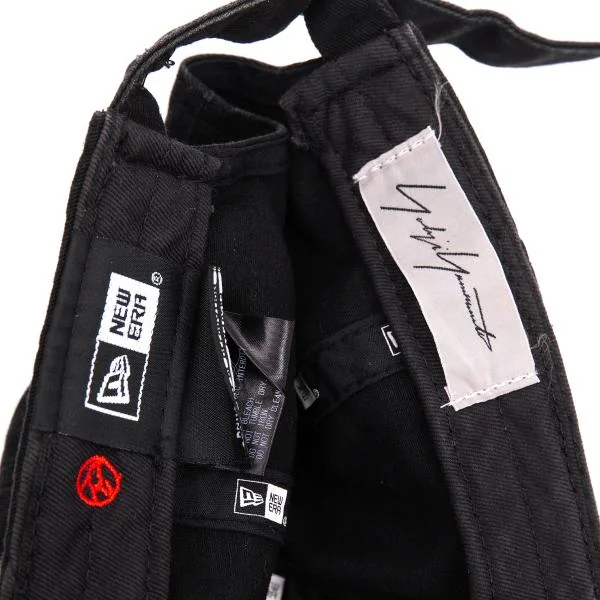 ヨウジヤマモト×ニューエラYohji Yamamoto×NEW ERA ロゴ刺繍ベースボールキャップ 黒 K-154240_012