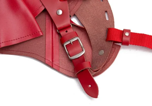 コムデギャルソンCOMME des GARCONS レザーショルダーハーネス 赤 K-154243_008