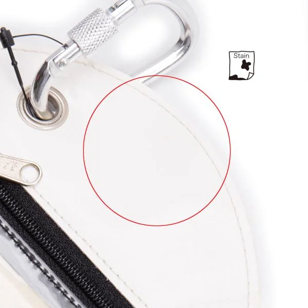 コムデギャルソン オムCOMME des GARCONS HOMME カラビナ付きドットサークルカードケース 白青 K-154258_004