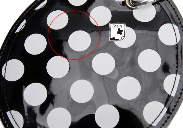 ブラックコムデギャルソンBLACK COMME des GARCONS カラビナ付きドットサークルカードケース 黒白 K-154259_002