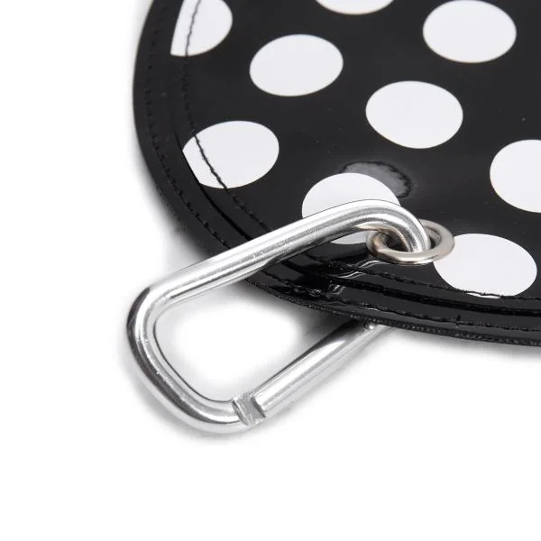 ブラックコムデギャルソンBLACK COMME des GARCONS カラビナ付きドットサークルカードケース 黒白 K-154259_004