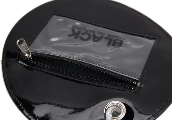 ブラックコムデギャルソンBLACK COMME des GARCONS カラビナ付きドットサークルカードケース 黒白 K-154259_005