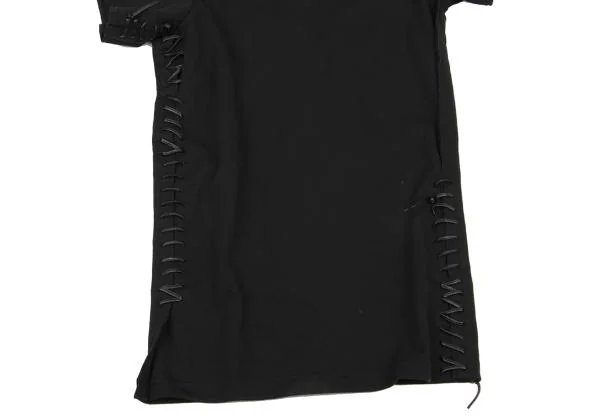 COMME des GARCONS Synthetic Leather String Lace-up Long T shirt K-154270_008