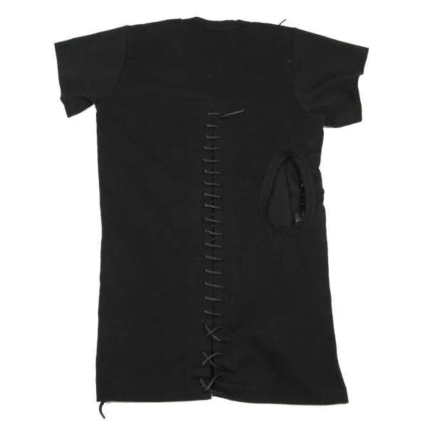 COMME des GARCONS Synthetic Leather String Lace-up Long T shirt K-154270_014