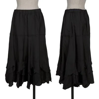 COMME des GARCONS Block Check Weave Hem Round Skirt
