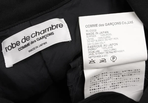 robe de chambre COMME des GARCONS Washed Wool Gaba Stitch Design Coat K-154337_016