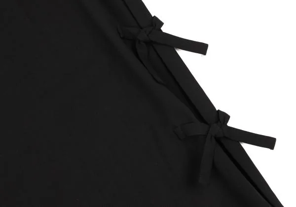 ヨウジヤマモト ファムYohji Yamamoto FEMME ウールギャバストラップデザイン半袖ワンピース 黒S K-154355_009