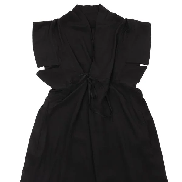 Yohji Yamamoto FEMME Silk Open Neck Dress K-154356_003