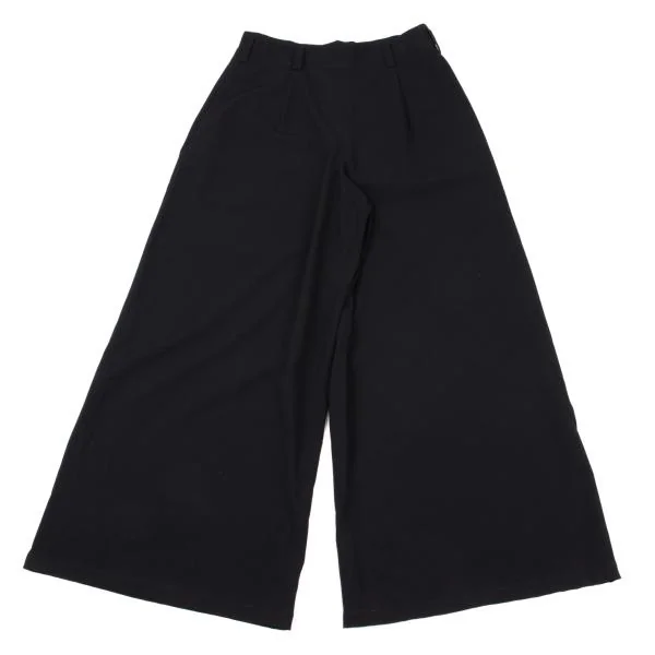 Yohji Yamamoto FEMME Wool Gaba Wide Pants Navy S K-154358_001