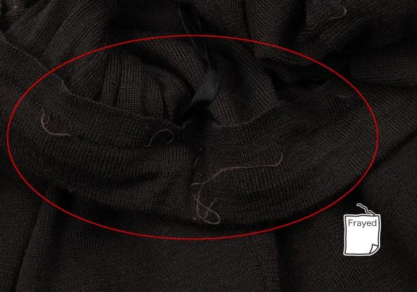 Yohji Yamamoto FEMME Pleats Switching Wool Knit Skirt K-154359_008