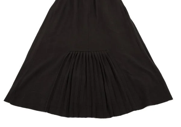 Yohji Yamamoto FEMME Pleats Switching Wool Knit Skirt K-154359_010