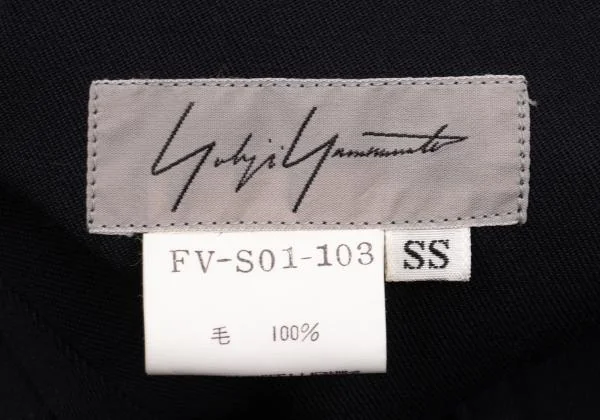 Yohji Yamamoto FEMME Wool Gaba Long Skirt K-154360_012