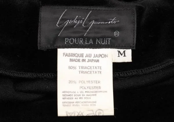 Yohji Yamamoto POUR LA NUIT Velour Boat Neck Tunic K-154365_010