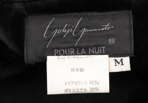Yohji Yamamoto POUR LA NUIT Velour Boat Neck Tunic K-154365_011