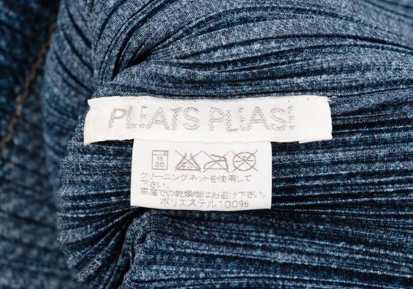 PLEATS PLEASE Denim Transfer Printed Pleats Shirt Jacket K-154378_018