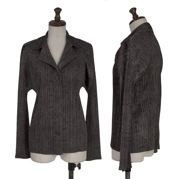 PLEATS PLEASE Python Printed Pleats Jacket Grey 4 K-154383_001
