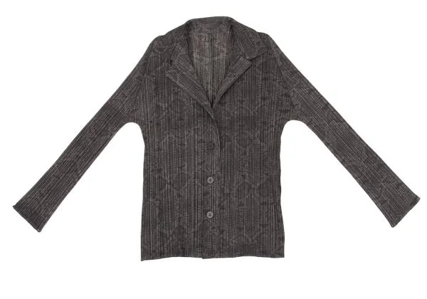 PLEATS PLEASE 丸襟デザイン プリーツ パープル ジャケット PLEATS PLEASE 新品同様 ISSEY MIYAKE プリーツプリーズ