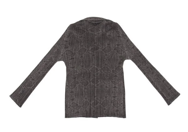 PLEATS PLEASE ジャケット　サイズ4 NWOT PLEATS PLEASE ISSEY MIYAKE Zip Collared Jacket, Size 4