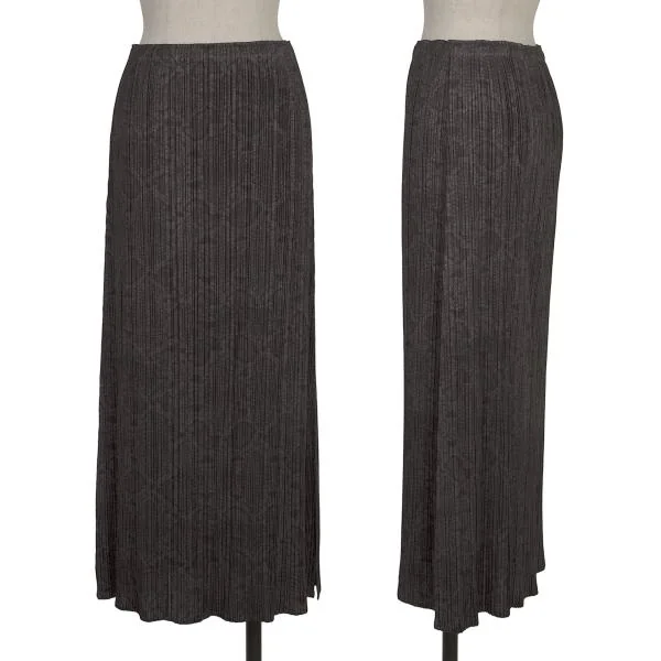 PLEATS PLEASE Python Printed Pleats Skirt Grey 4 K-154384_001