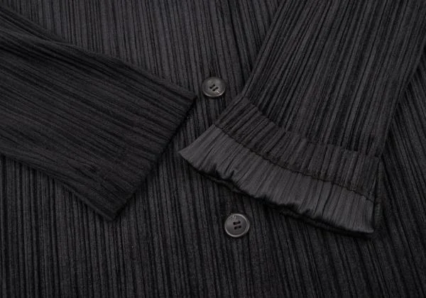 PLEATS PLEASE Velour Pleated Shawl Collar Jacket K-154386_006
