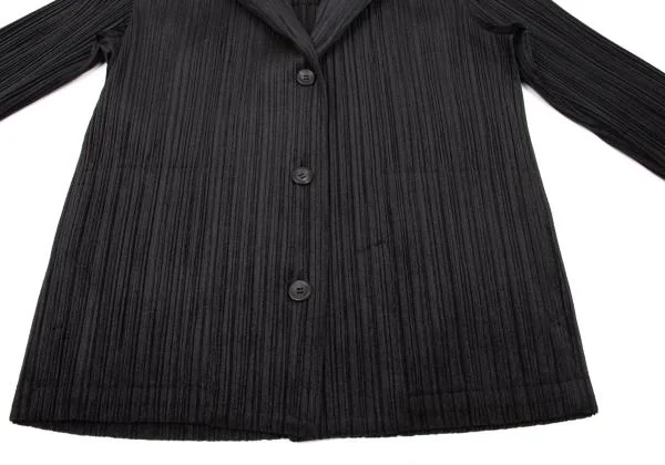 PLEATS PLEASE Velour Pleated Shawl Collar Jacket K-154386_007