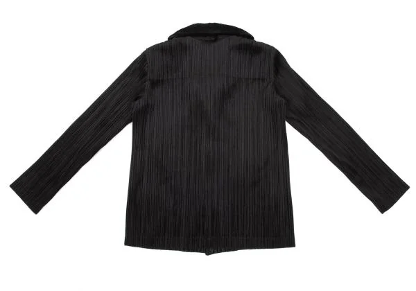 PLEATS PLEASE Velour Pleated Shawl Collar Jacket K-154386_011