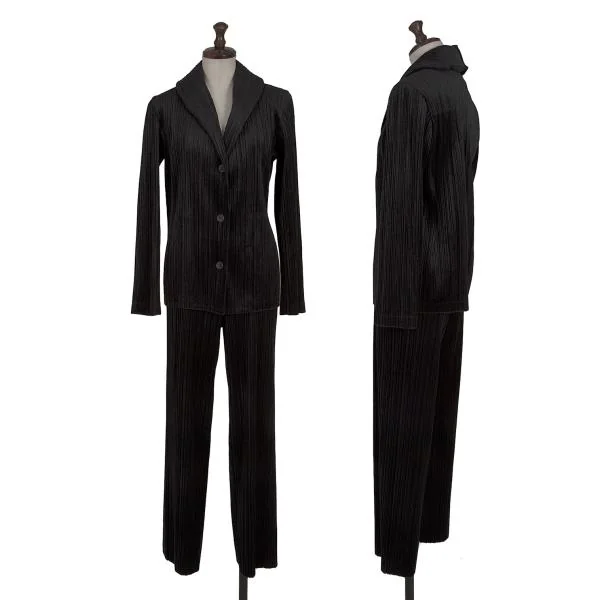PLEATS PLEASE Velour Pleated Straight Pants K-154387_008