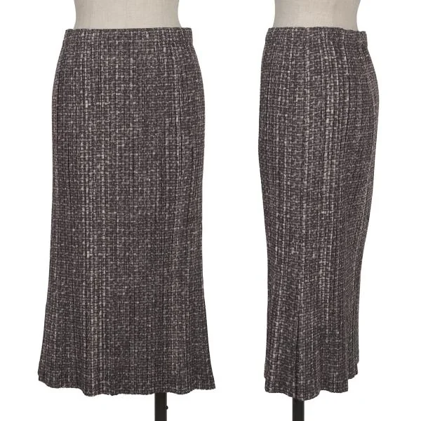 PLEATS PLEASE Printed Pleats Skirt Brown 5 K-154393_001