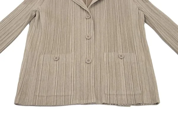 プリーツプリーズPLEATS PLEASE コットンポリプリーツセットアップ  ベージュ3 K-154397_009