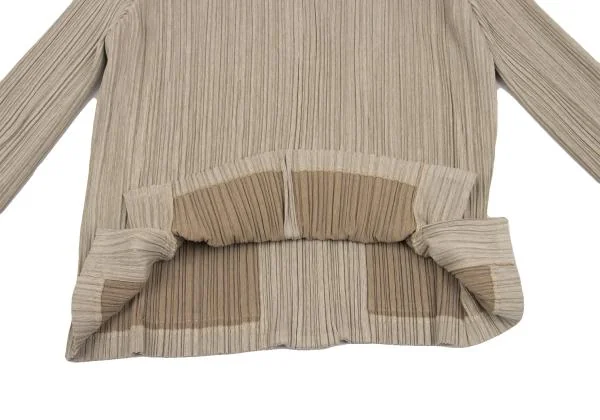 プリーツプリーズPLEATS PLEASE コットンポリプリーツセットアップ  ベージュ3 K-154397_012