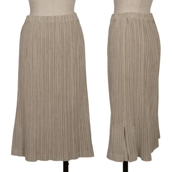 プリーツプリーズPLEATS PLEASE コットンポリプリーツセットアップ  ベージュ3 K-154397_013