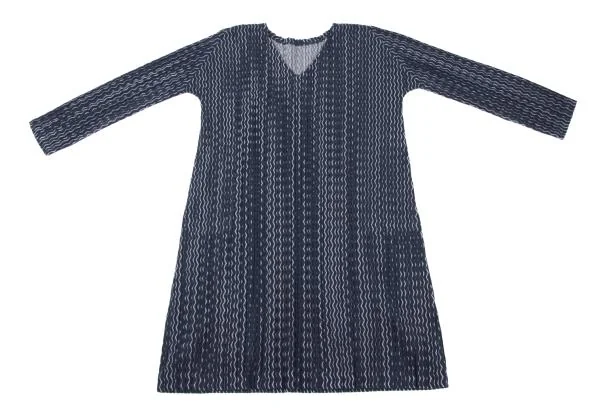 PLEATS PLEASE Brushed Pleats V-neck Dress K-154430_002