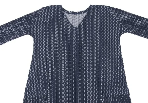PLEATS PLEASE Brushed Pleats V-neck Dress K-154430_003