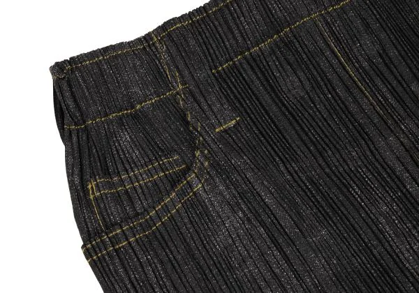 PLEATS PLEASE Denim Transfer Printed Pleats Skirt K-154433_004