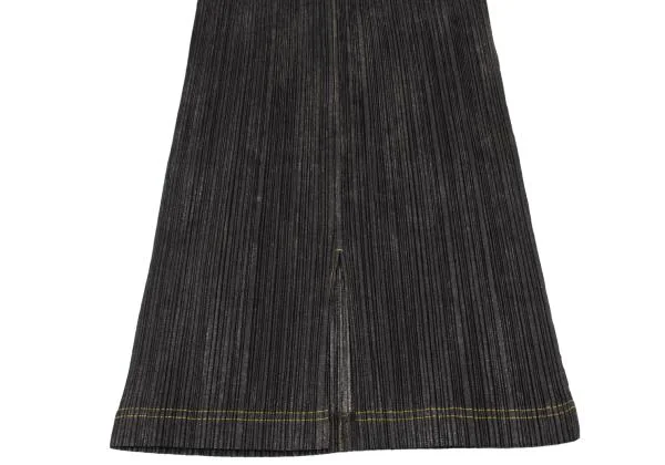 PLEATS PLEASE Denim Transfer Printed Pleats Skirt K-154433_006