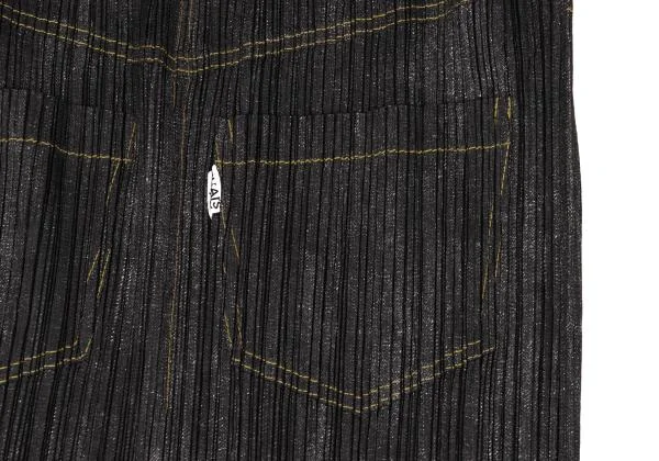 PLEATS PLEASE Denim Transfer Printed Pleats Skirt K-154433_009