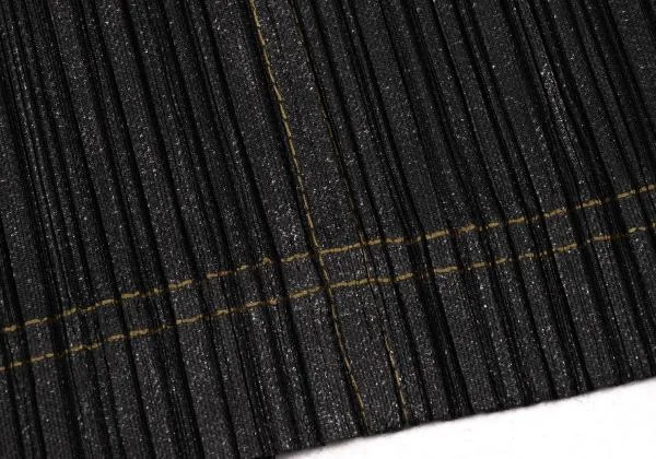 プリーツプリーズPLEATS PLEASE デニム転写プリントプリーツ